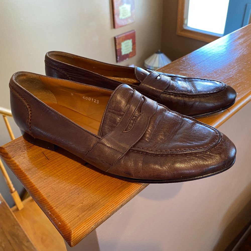 Ralph Lauren Ladies Vintage Brown Penny Loafers 9.5 (runs small 8.5 or 9) Italy